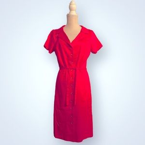 NWT Isaac Mizrahi for Target Hot Pink Button Up Shirt Dress